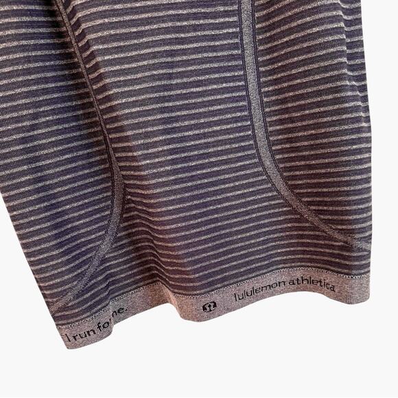Lululemon Swiftly Tech Tank Rugby Stripe Tonal Heathered Black Grape – Sz S (4-6 - Picture 5 of 5